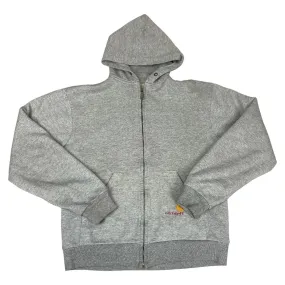 2010s Grey Carhartt Thermal Mesh Carlux Zip-Up Hooded Sweatshirt Extra Large