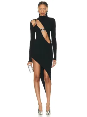 2024 Hollowed Out High Split Bodycon Bandage Dress Vestidos Cut Out Dresses