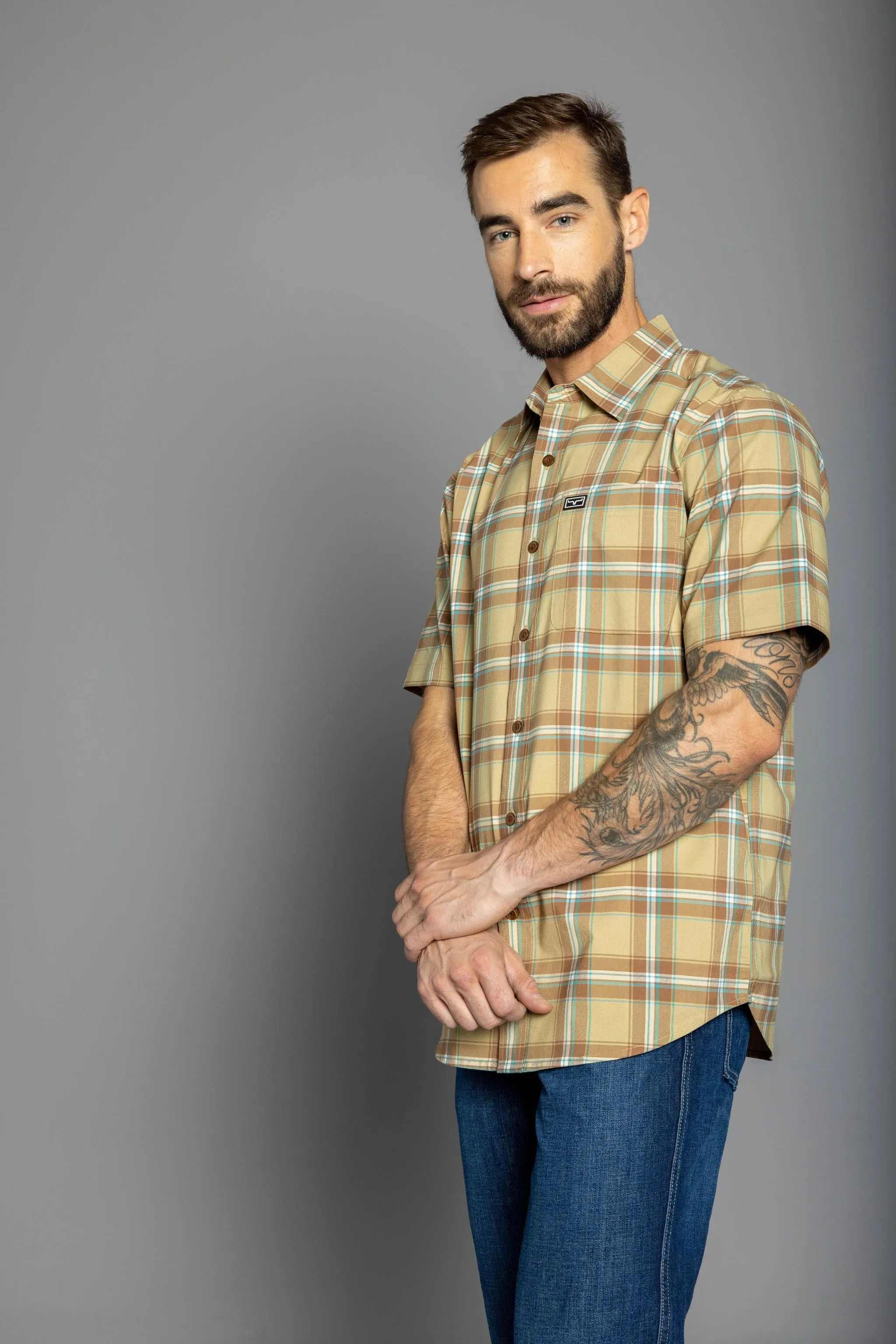 4 Stroke Plaid Dress Shirt