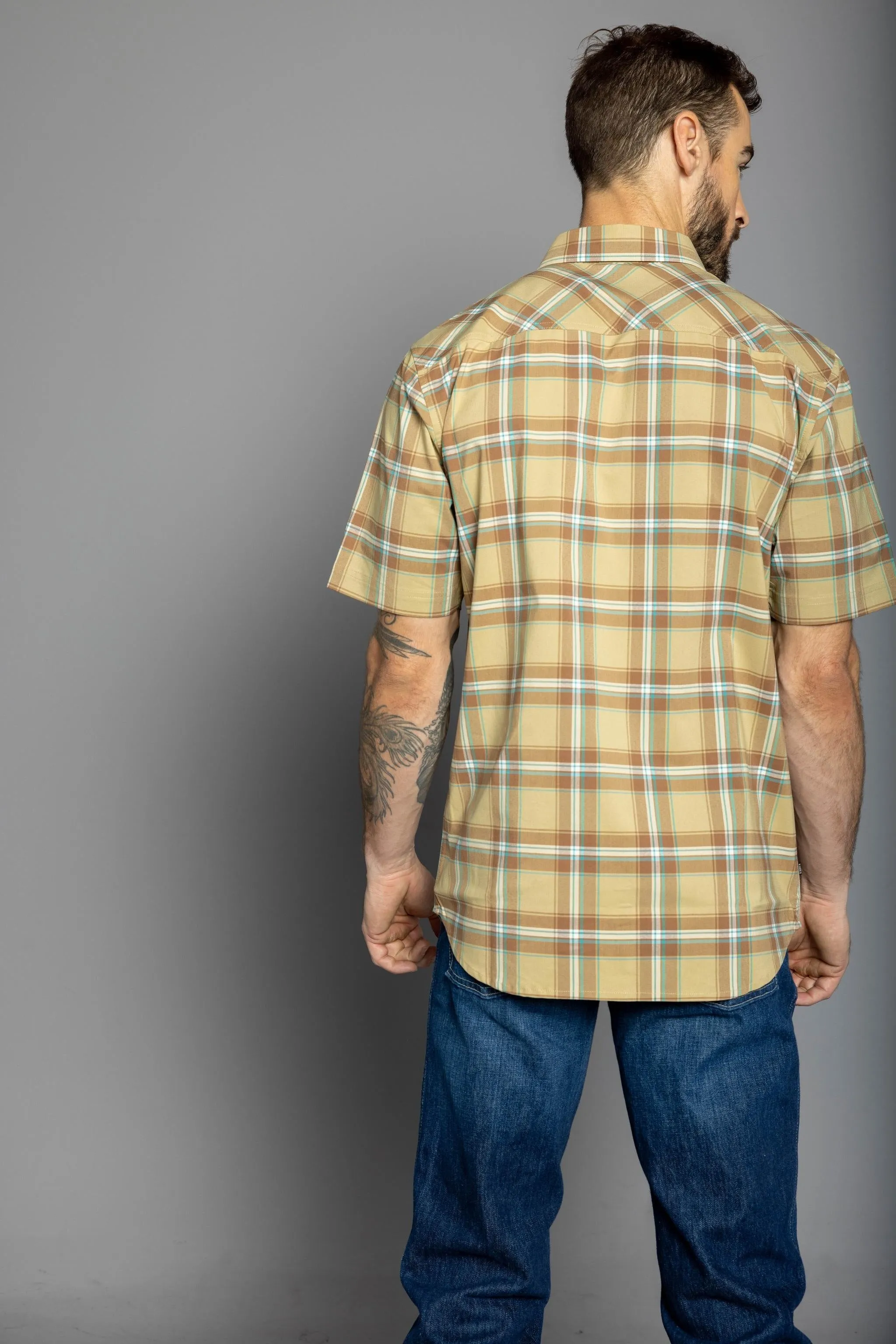 4 Stroke Plaid Dress Shirt