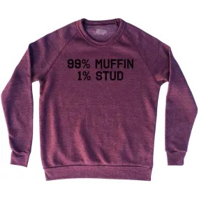 99% Muffin 1% Stud Adult Tri-Blend Sweatshirt