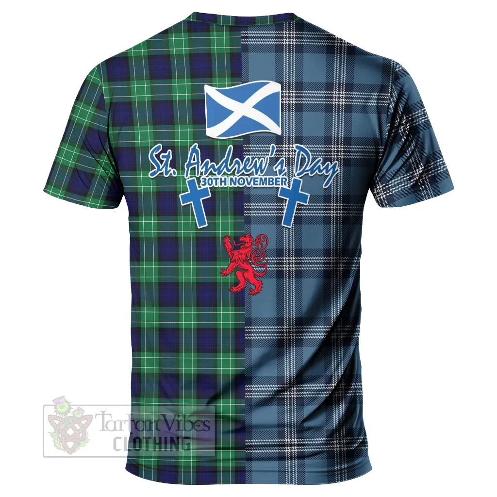 Abercrombie Tartan T-Shirt Happy St. Andrew's Day Half Tartan Style