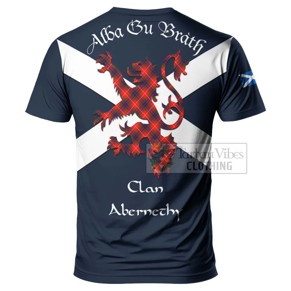 Abernethy Tartan Lion Rampant T-Shirt Proudly Display Your Heritage with Alba Gu Brath and Clan Name