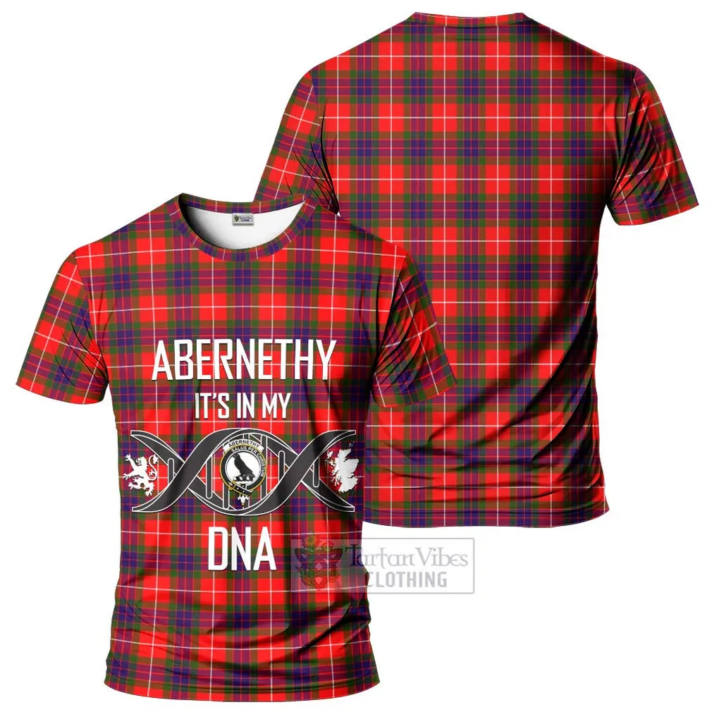 Abernethy Tartan T-Shirt with Family Crest DNA In Me Style