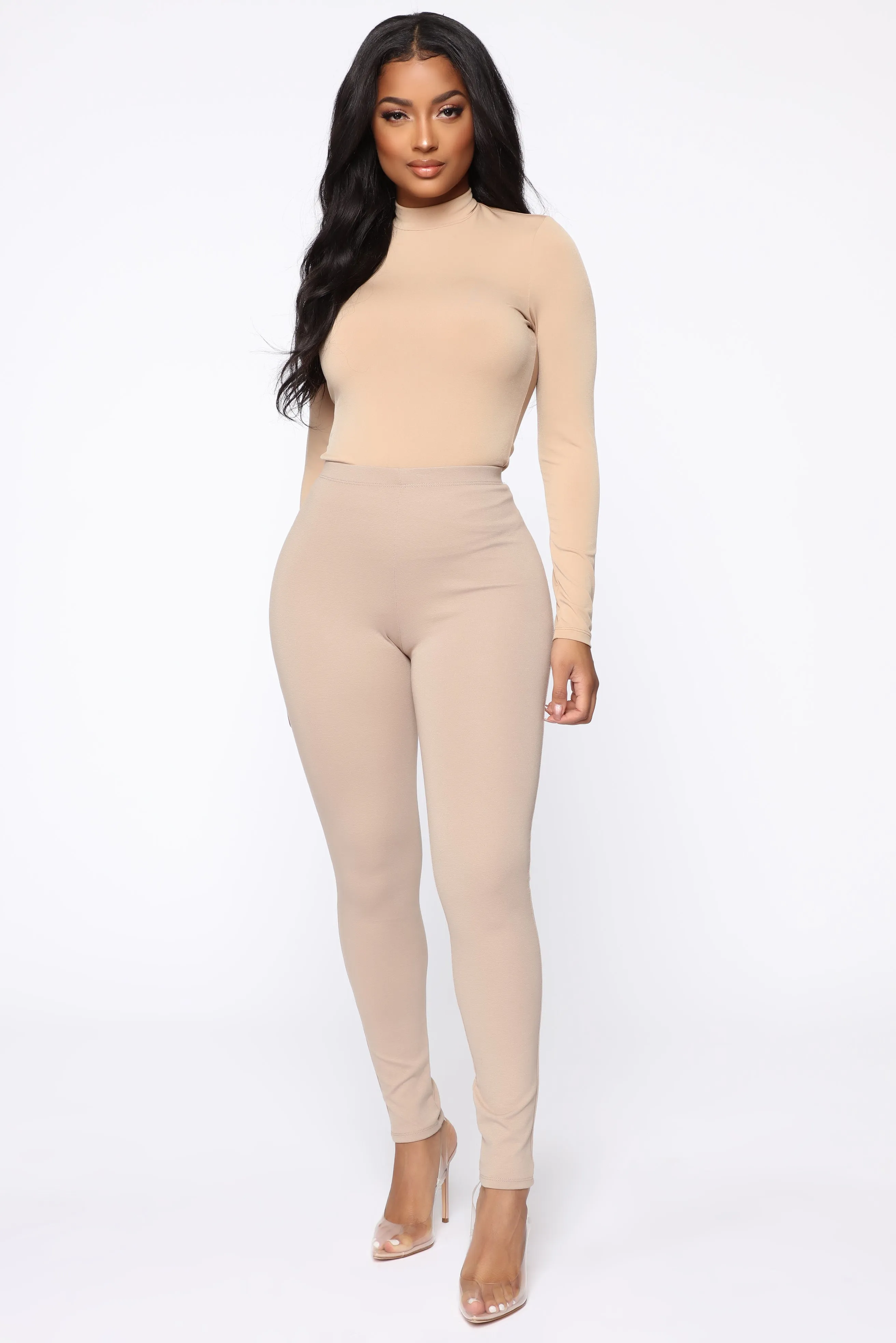 Abigail Turtleneck Top - Taupe