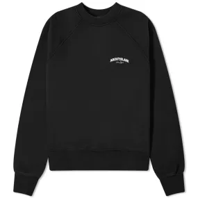 About:Blank Arched Logo Raglan Sweater, Black & Ecru