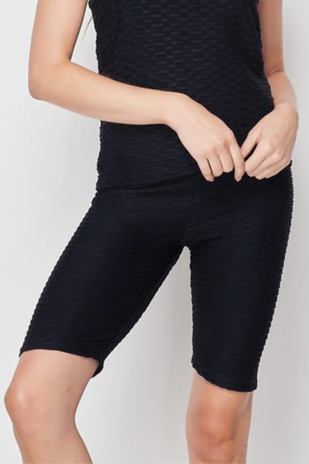 Active Textured Butt Lift Biker Short