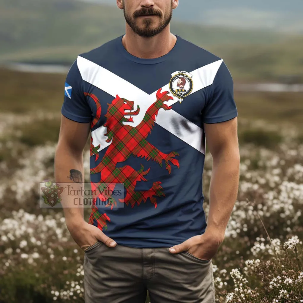 Adair Tartan Lion Rampant T-Shirt Proudly Display Your Heritage with Alba Gu Brath and Clan Name