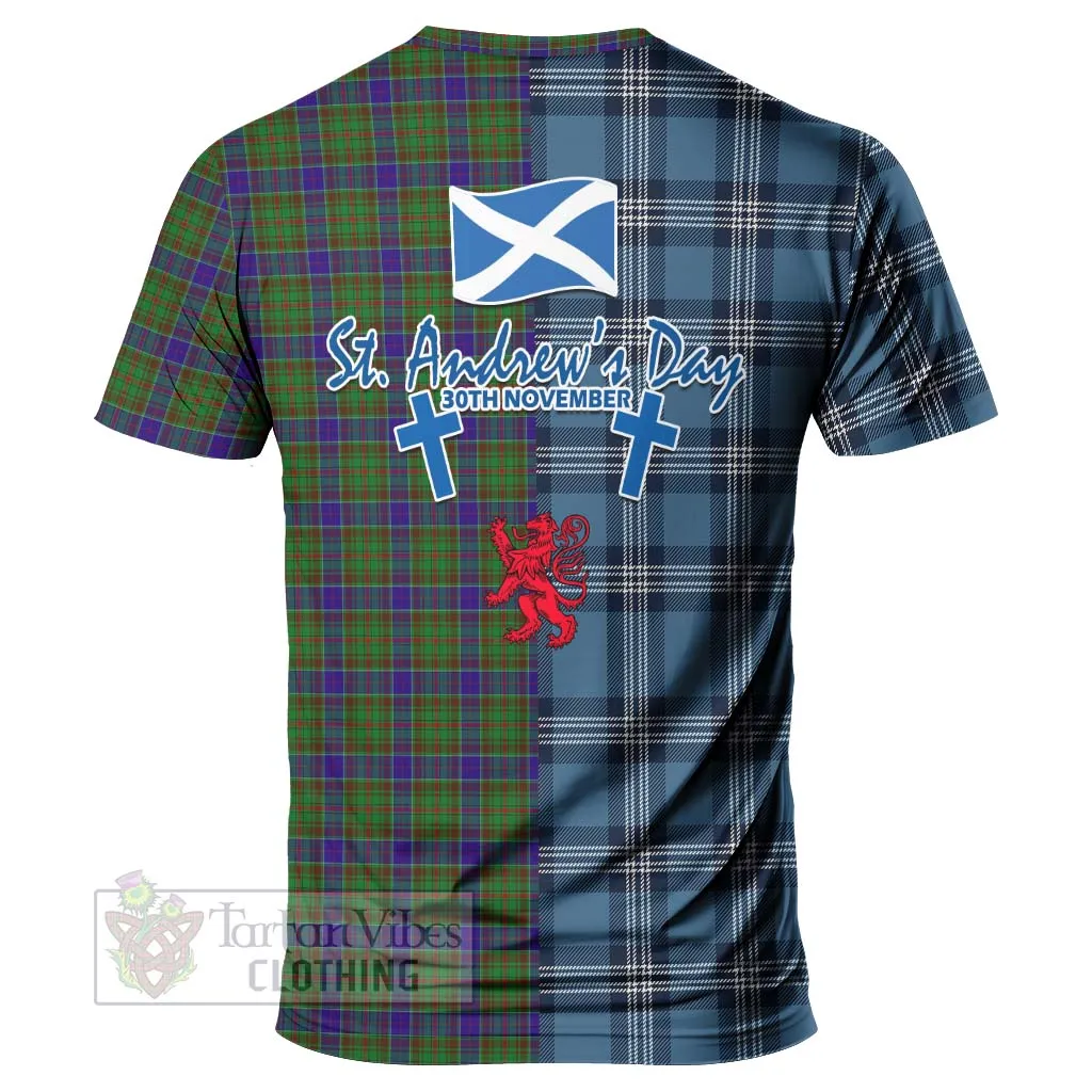 Adam Tartan T-Shirt Happy St. Andrew's Day Half Tartan Style