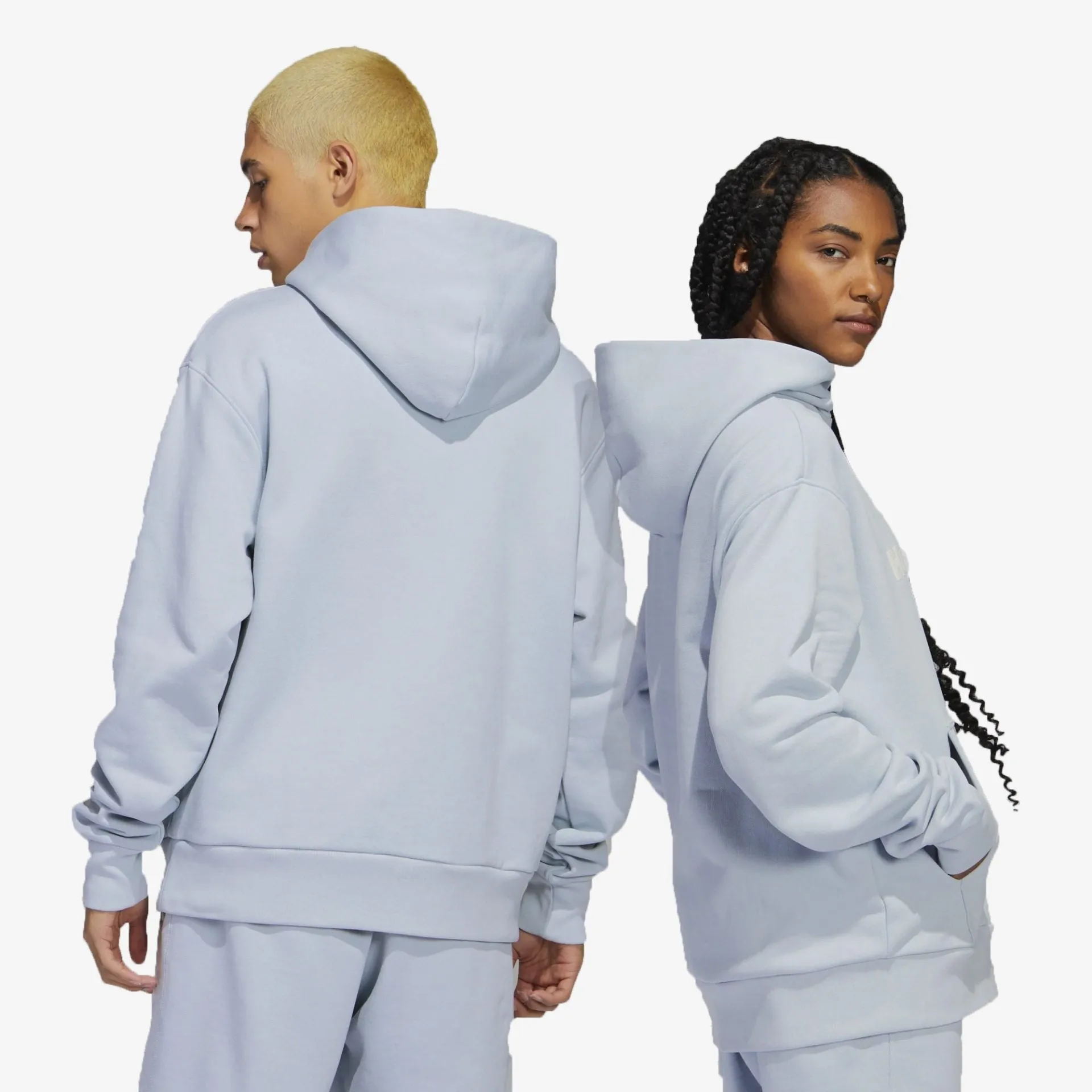 Adidas Originals | PHARRELL WILLIAMS BASICS HOODIE  { HALO BLUE