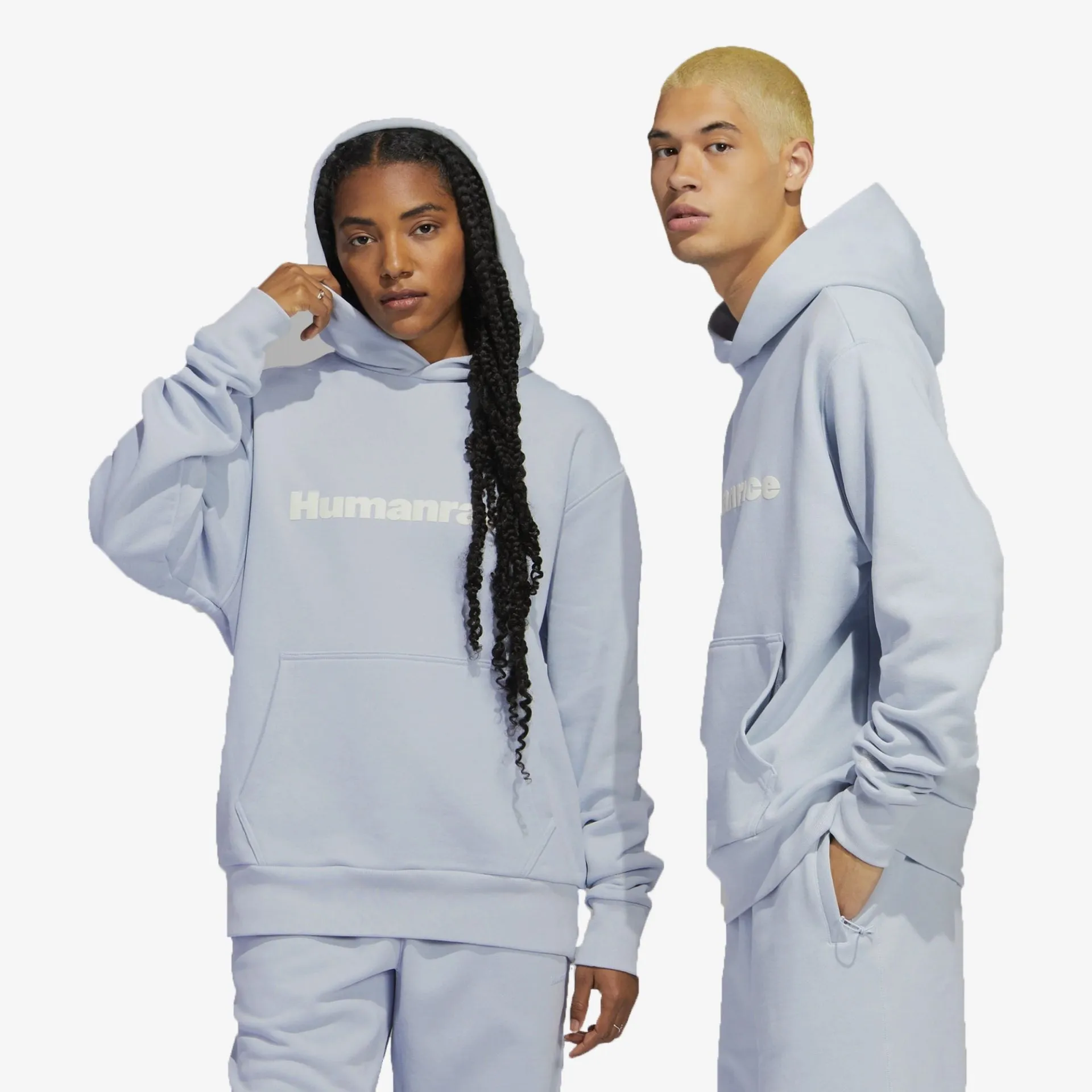 Adidas Originals | PHARRELL WILLIAMS BASICS HOODIE  { HALO BLUE