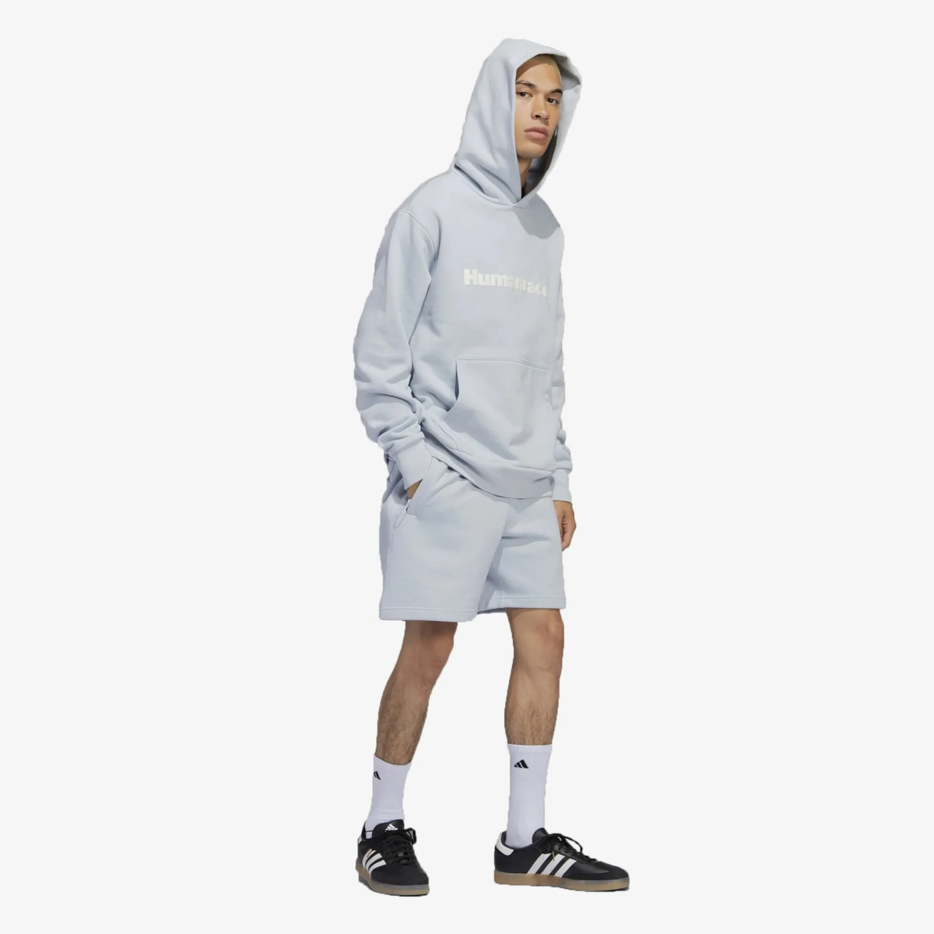 Adidas Originals | PHARRELL WILLIAMS BASICS HOODIE  { HALO BLUE