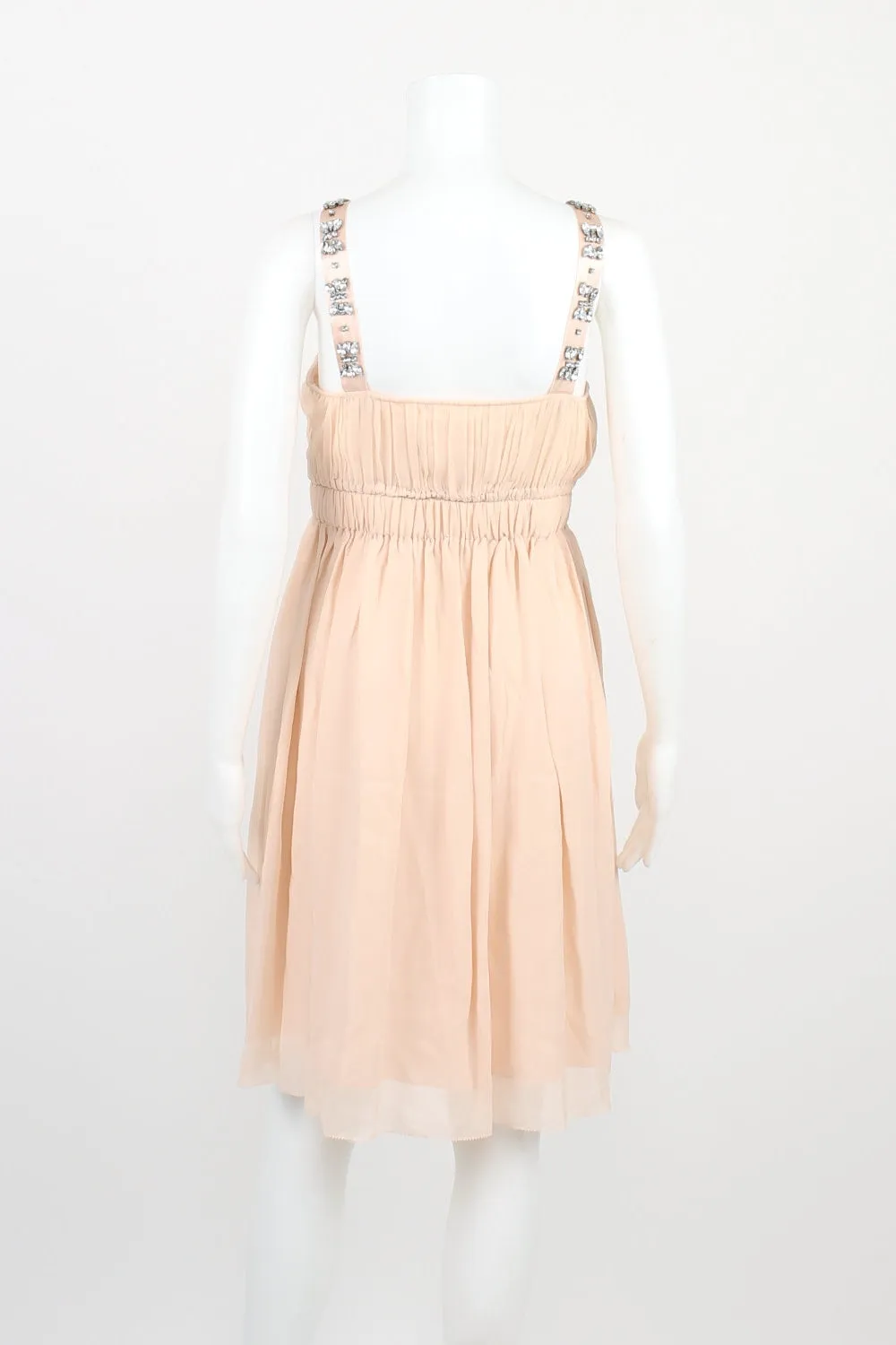 Alannah Hill Pink Bow Detail Jewelled Strap Silk Dress 12