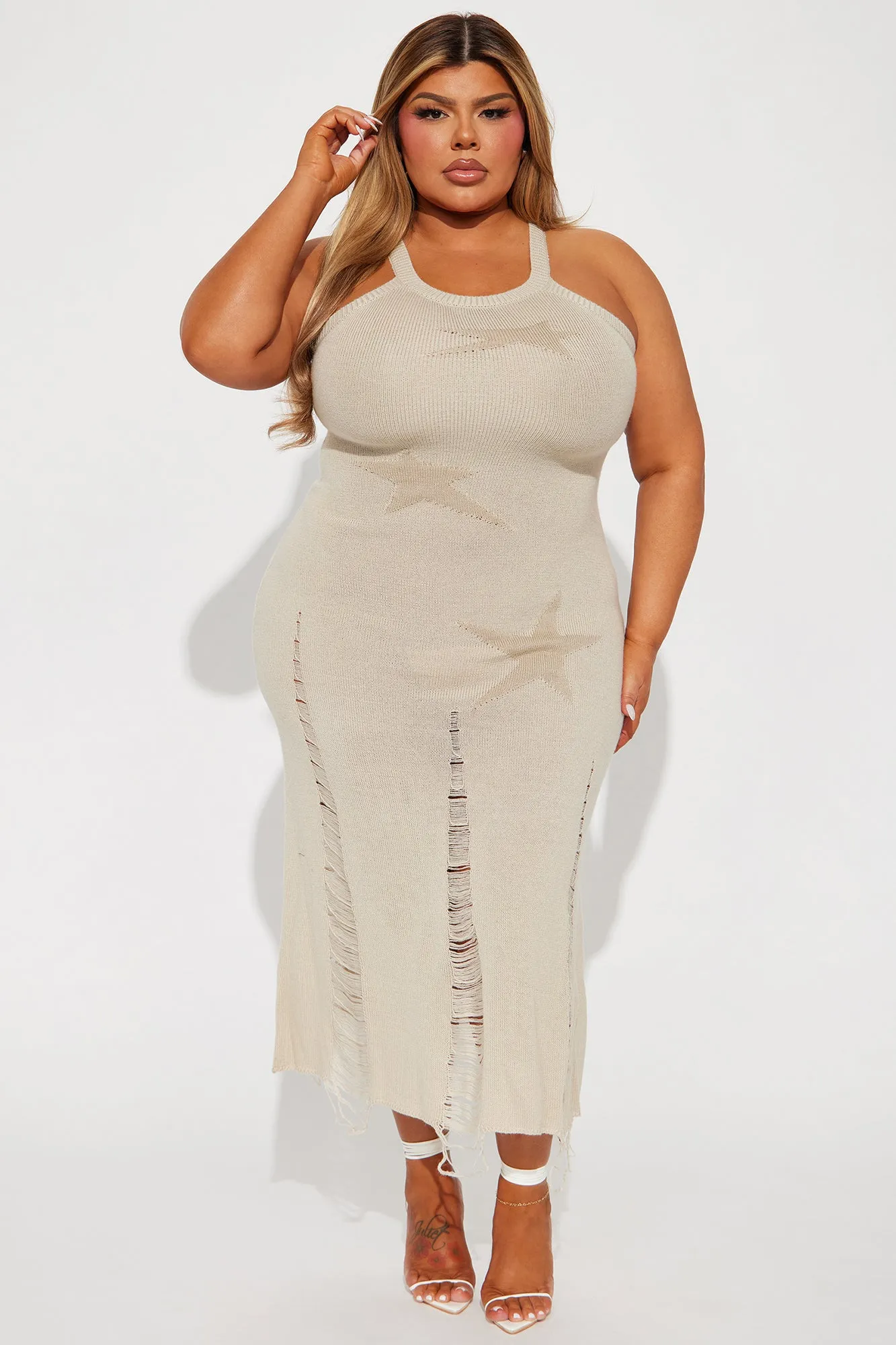 Alexis Sweater Maxi Dress - Taupe