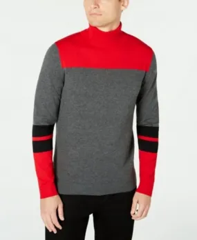 Alfani Mens Colorblock Turtleneck Sweater, Size Small