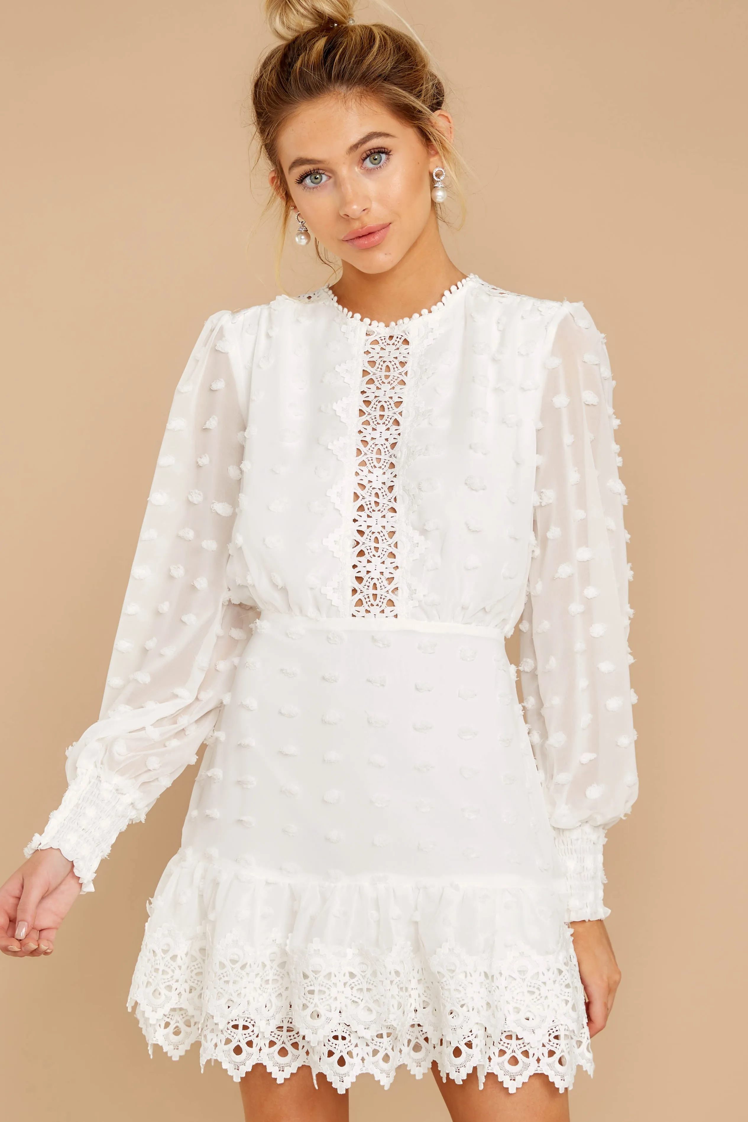 All Dressed Up White Lace Dress (BACKORDER 9/22)