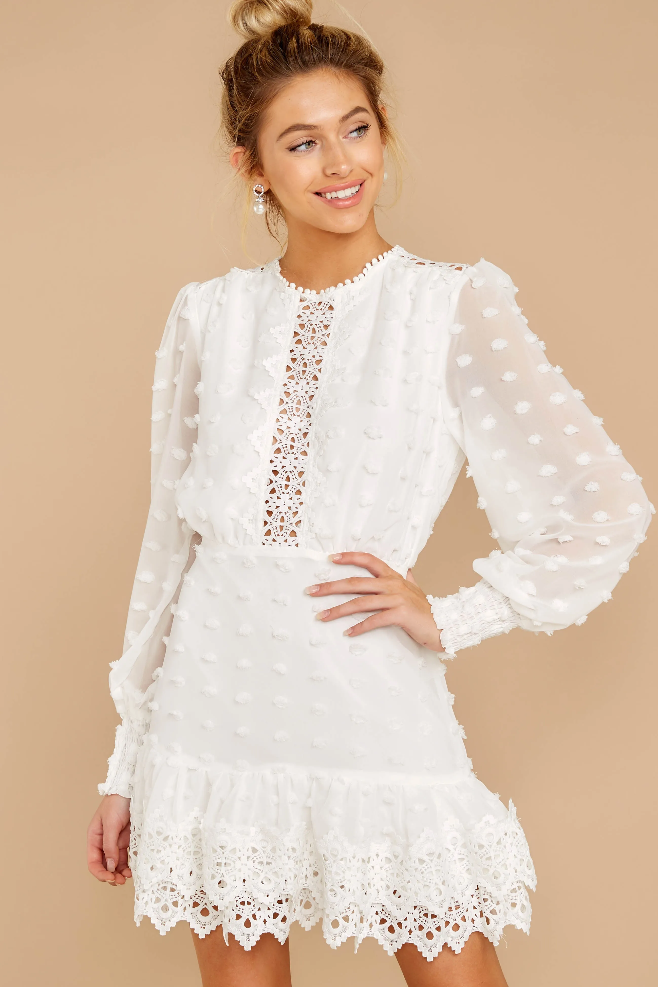 All Dressed Up White Lace Dress (BACKORDER 9/22)