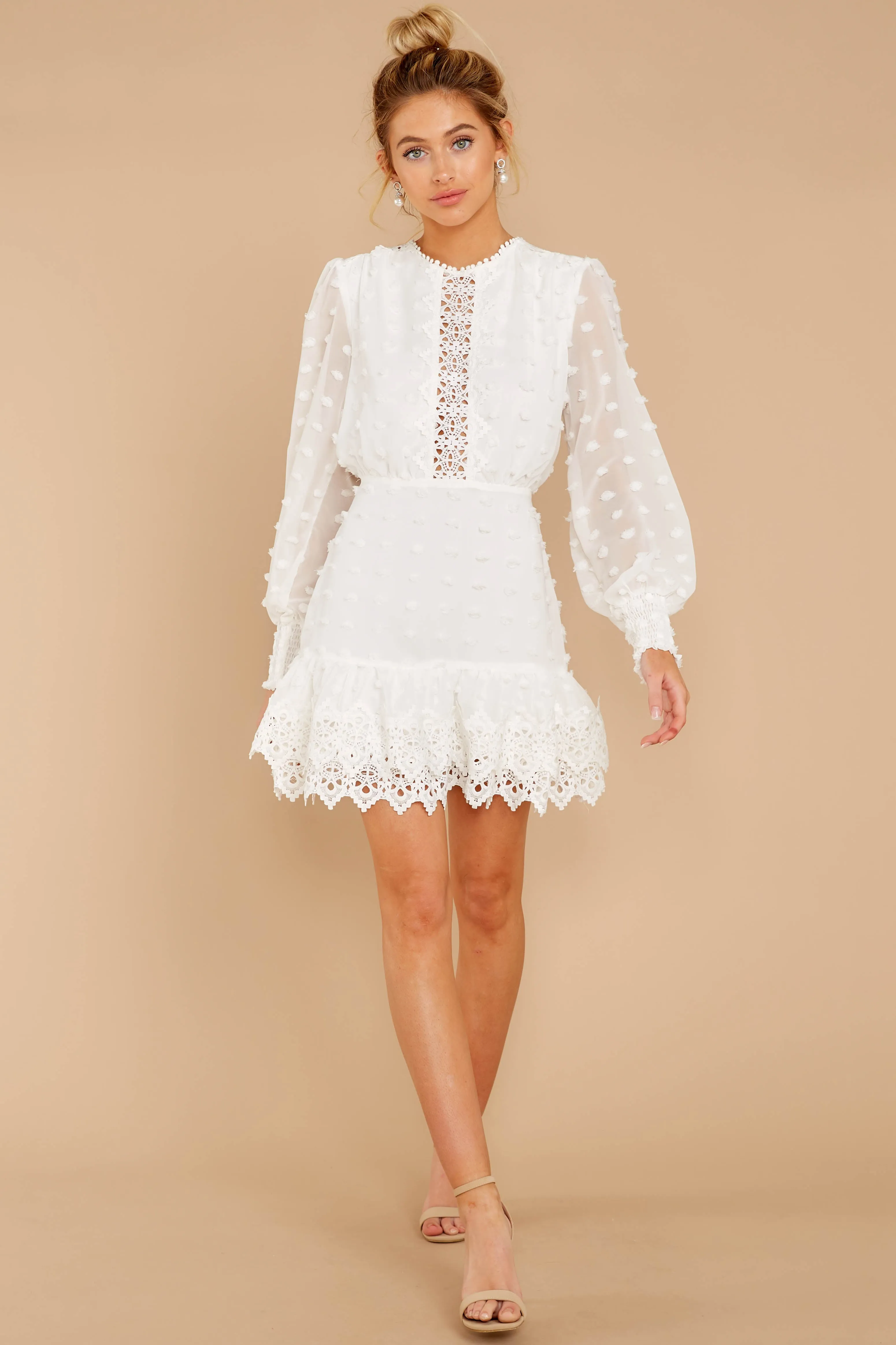 All Dressed Up White Lace Dress (BACKORDER 9/22)