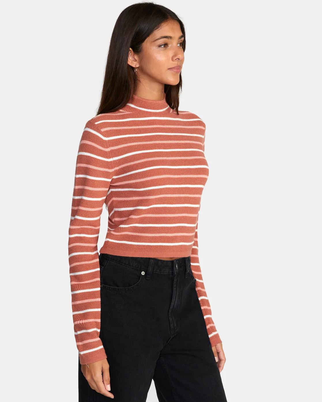 Après Sweater Long Sleeve Crop Top - Cinnamon