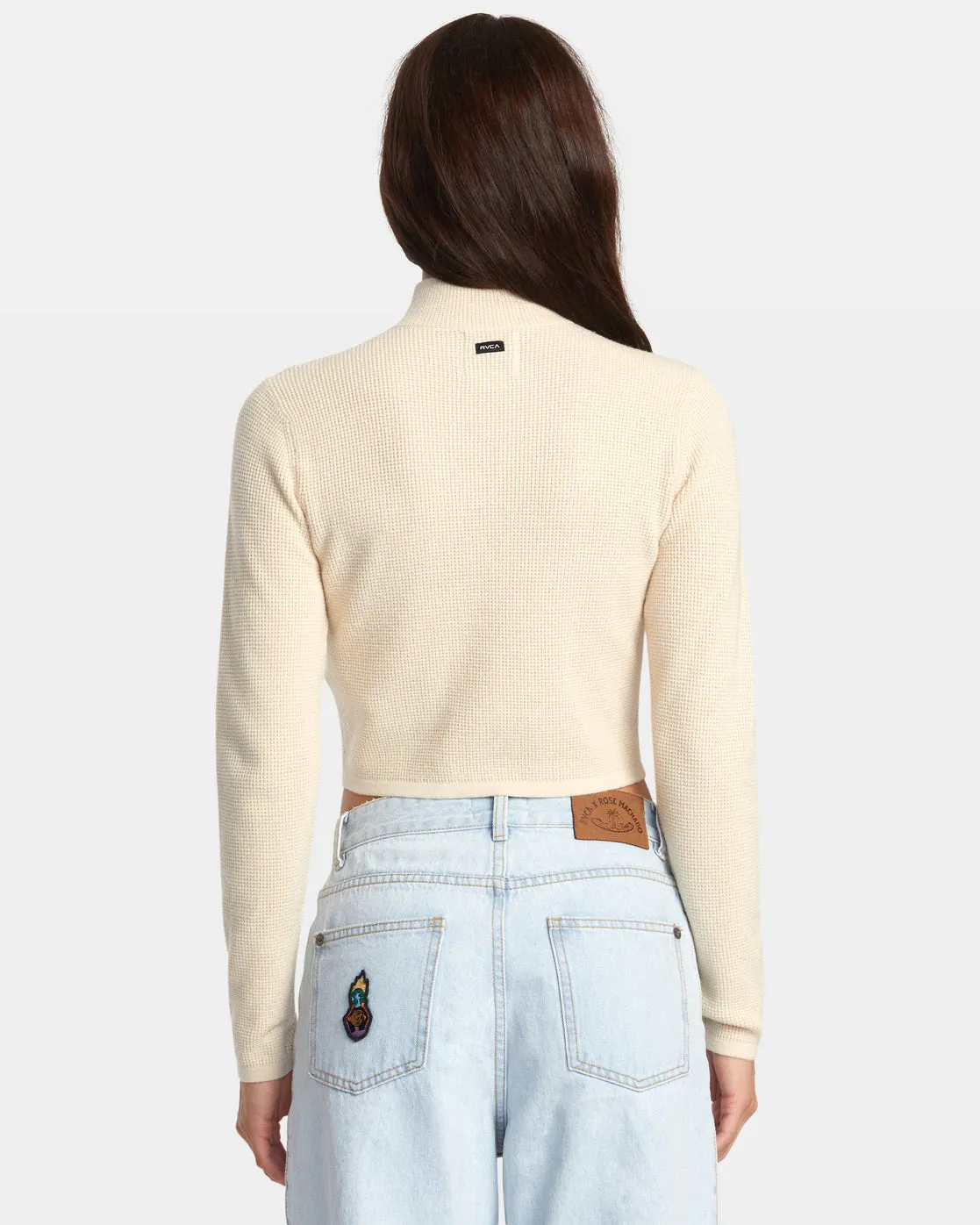 Après Sweater Long Sleeve Crop Top - Latte