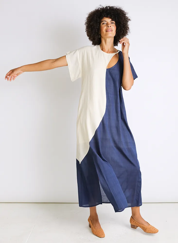 Arati Dress, navy   natural