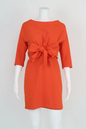 ASOS Orange Tie Front Dress 4