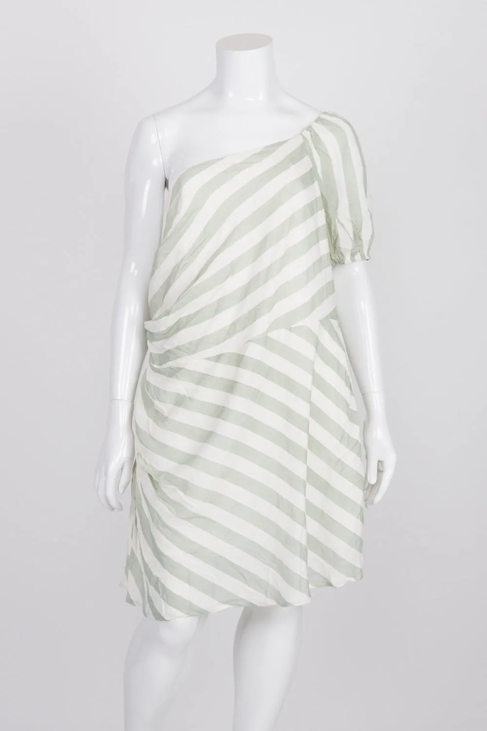 Atmos & Here Striped One Shoulder Dress 26