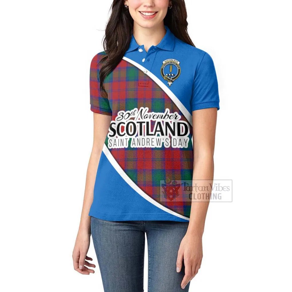 Auchinleck (Affleck) Family Crest Tartan Women's Polo Shirt Celebrate Saint Andrew's Day in Style