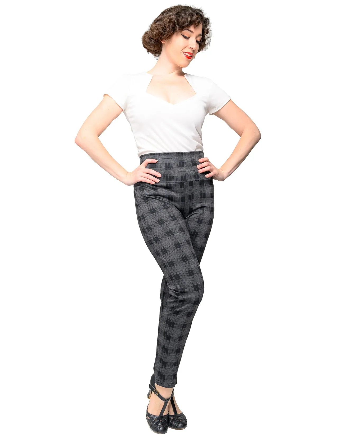 Back in Plaid Audrey Leggings in Black