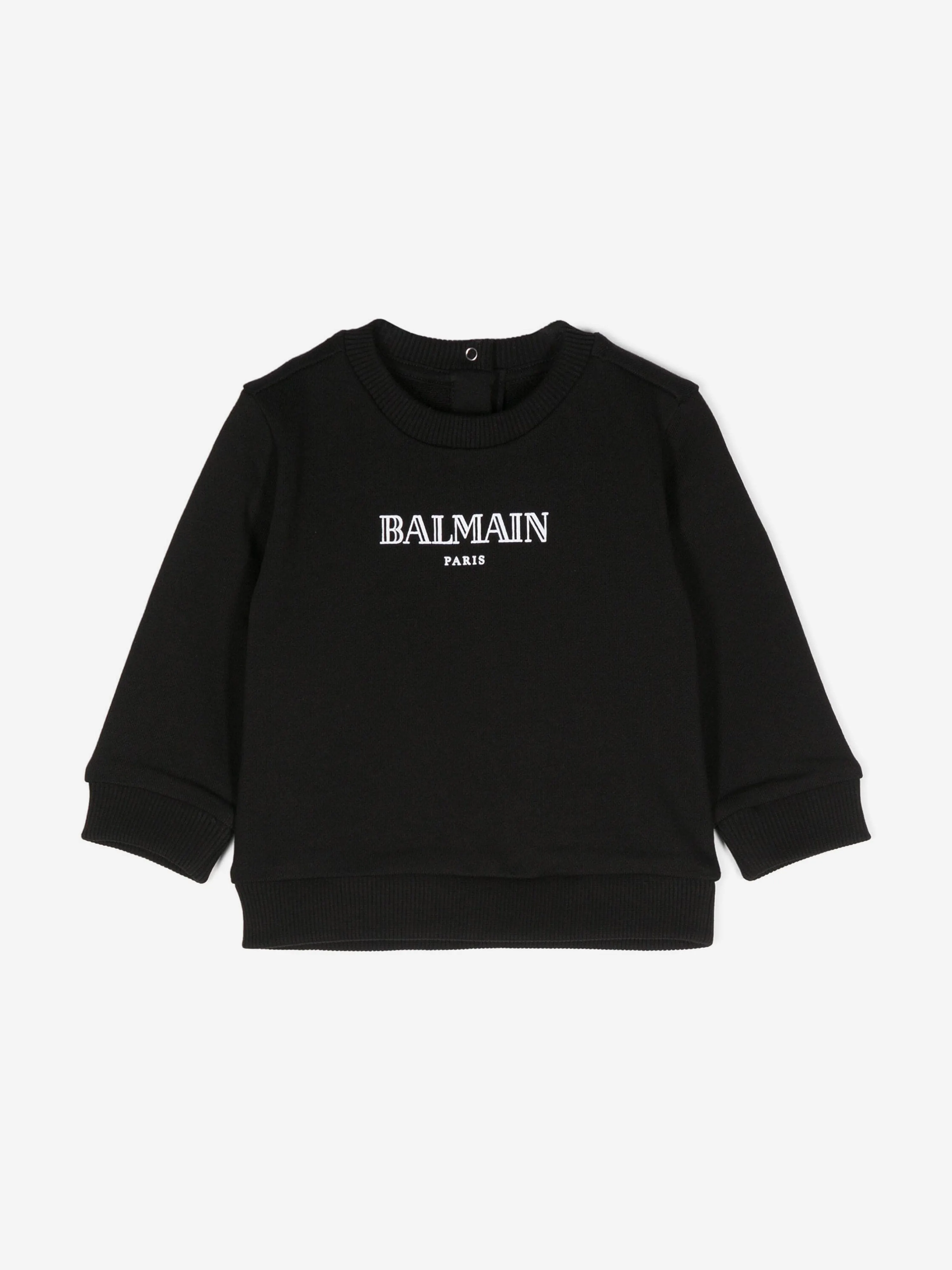 Balmain Baby Paris Logo Sweatshirt in Black