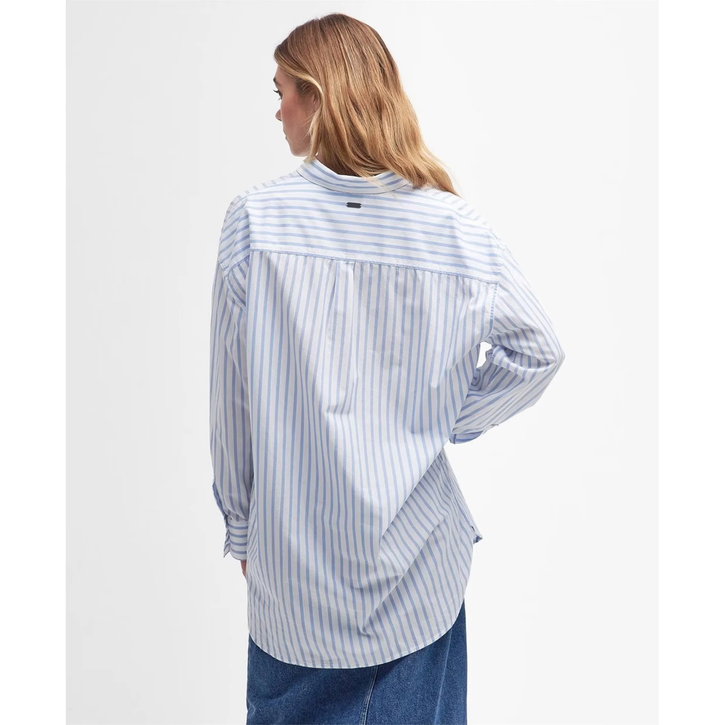 Barbour Nicola Shirt White/Blue Stripe LSH1626WH11