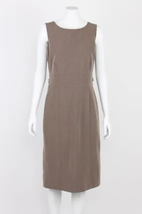 Barkins Brown Sleeveless Dress 12 (missing belt)