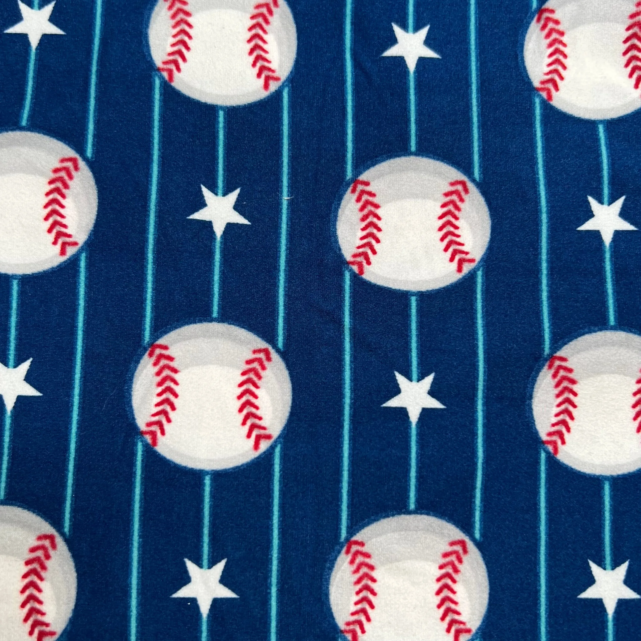 Baseball Pin Stripe Blue Soft Leggings