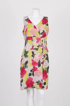 Basque Pink Floral Sleeveless Dress 10