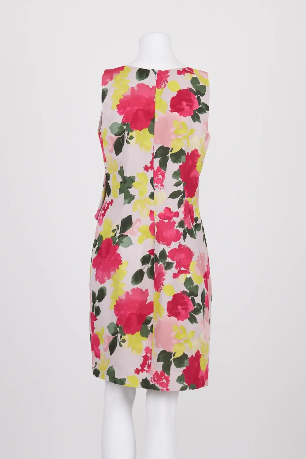 Basque Pink Floral Sleeveless Dress 10