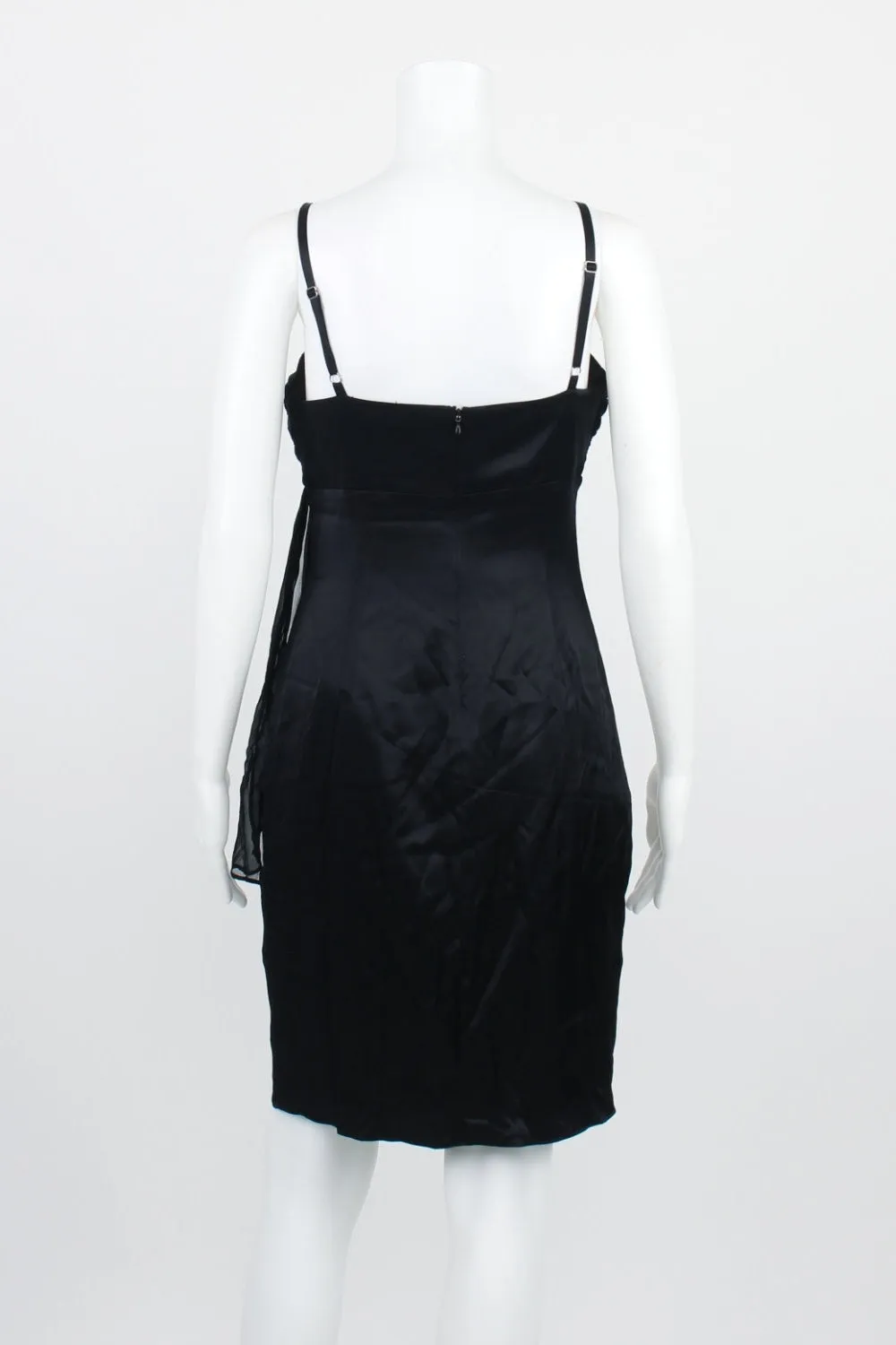 Be Seduced Black Sleeveless Silk Dress 6