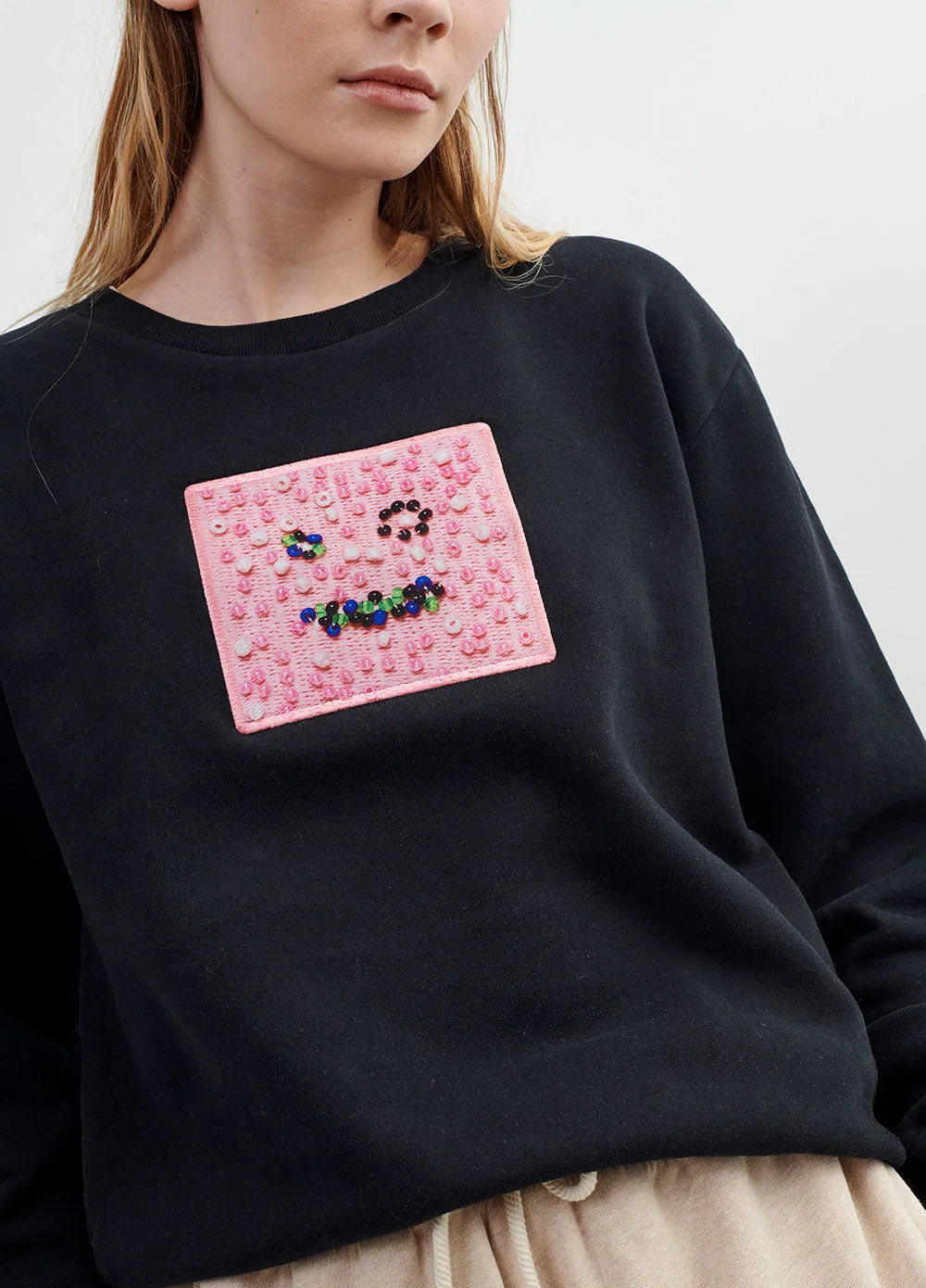 Beaded Face Sweatshirt