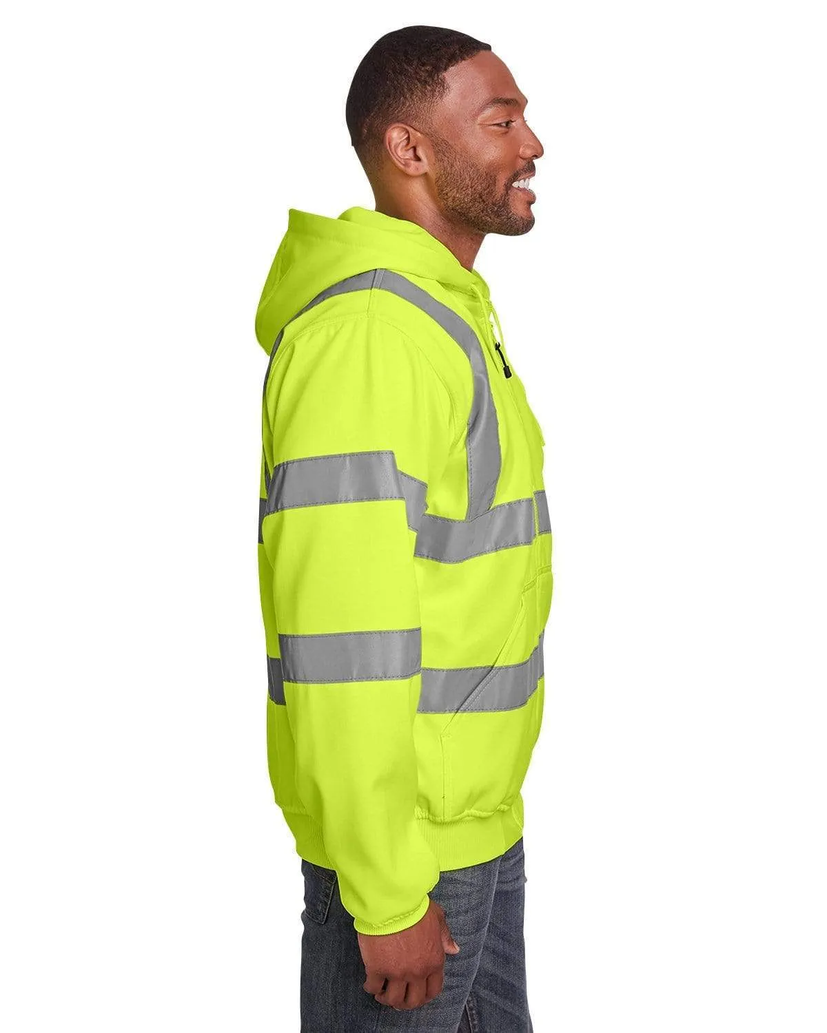 Berne - Men's Hi-Vis Type R Class 3 Lined Hooded Sweatshirt