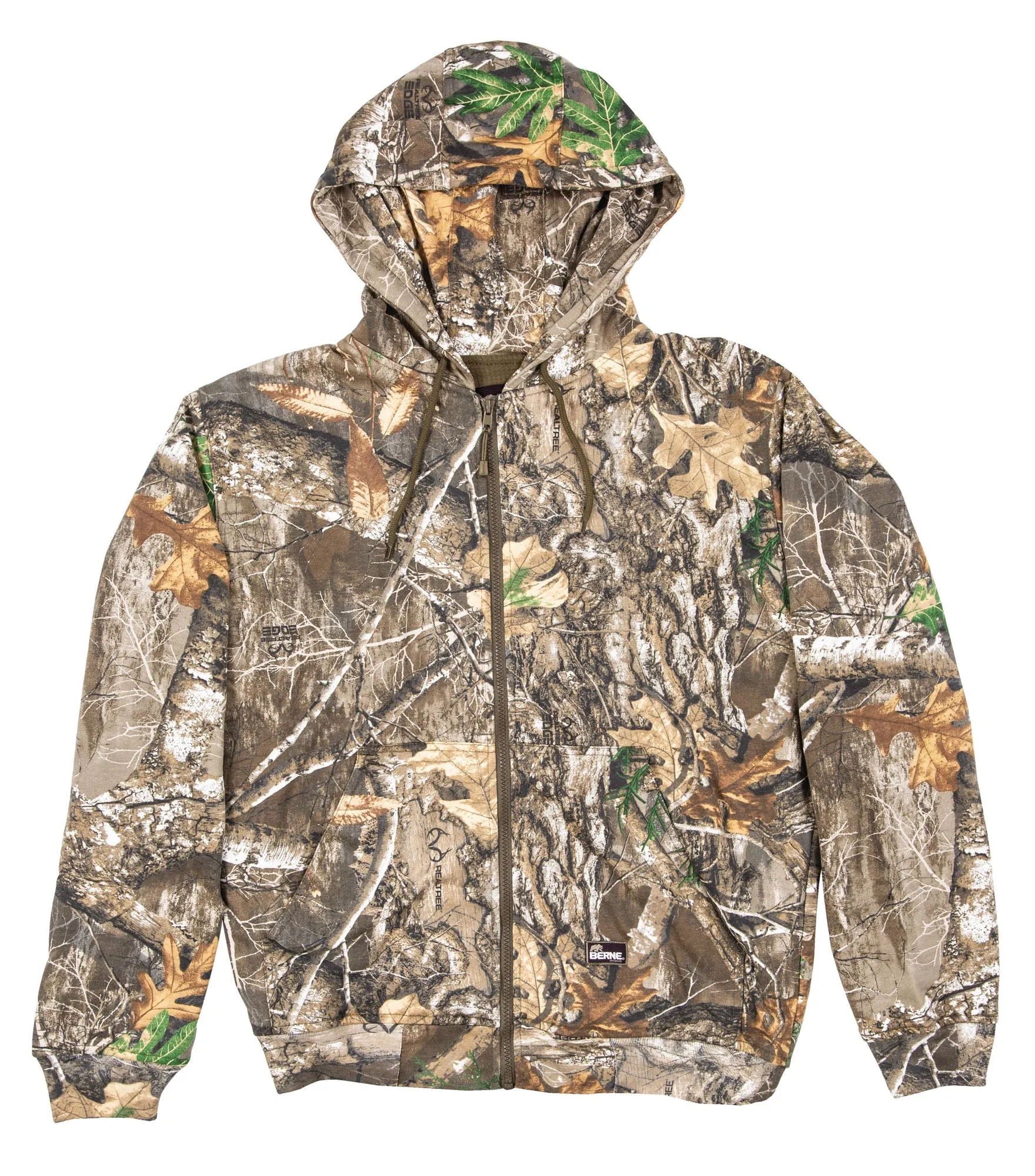 Berne Mens Realtree Edge Cotton Blend Hooded Sweatshirt 2XL TALL