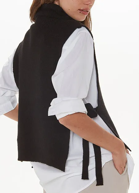 Black Turtle Neck Vest