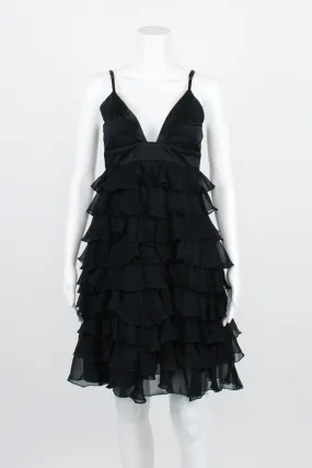 Blessed Are The Meek Black Sleeveless Ruffle Dress 10