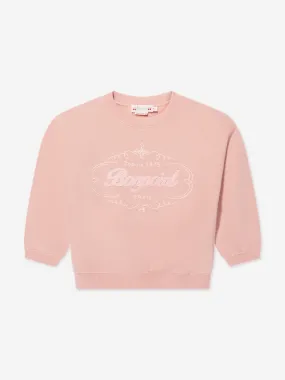 Bonpoint Girls Tayla Logo Sweatshirt in Pink