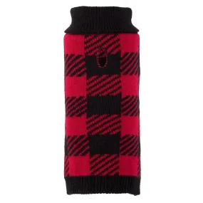 Buffalo Plaid Turtleneck Dog Sweater