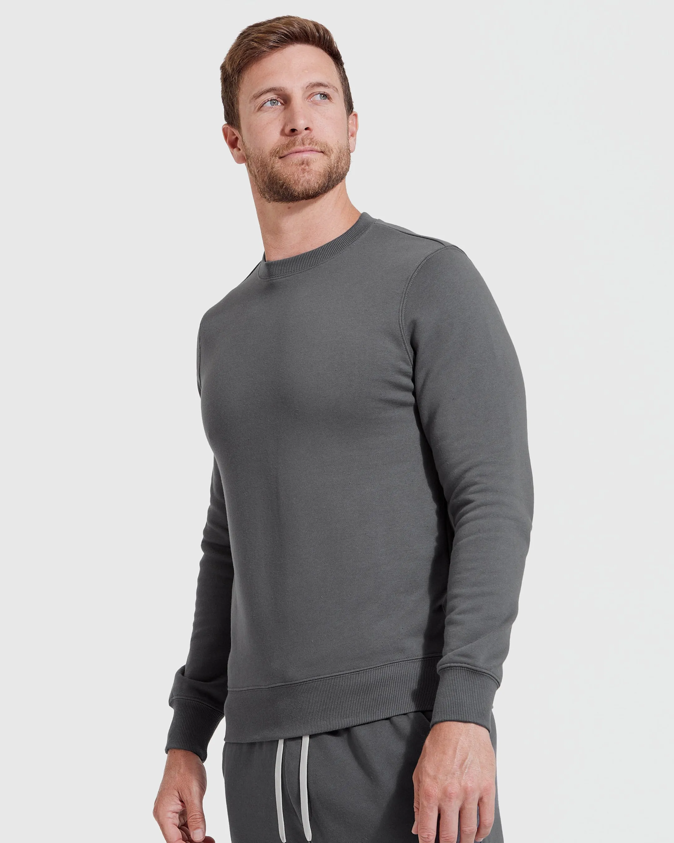 Carbon Fleece French Terry Pullover Crew Neck