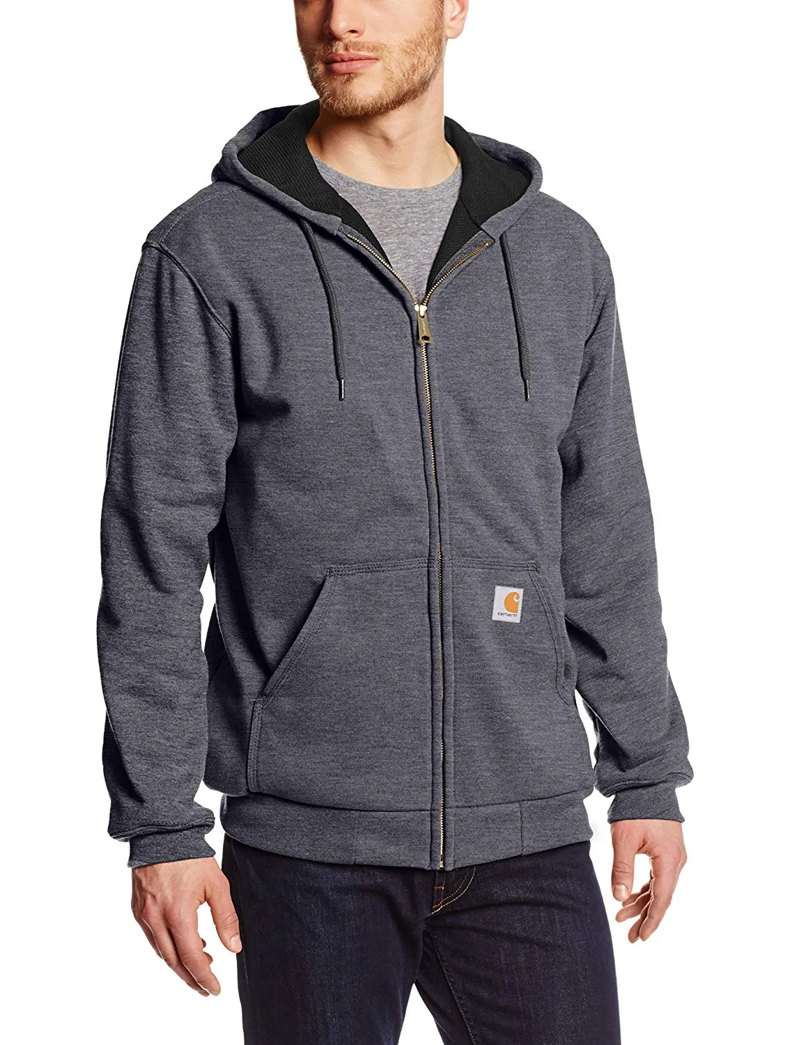 Carhartt Men's Rain Defender Rutland Thermal Lined Hooded Zip Front Sweatshirt