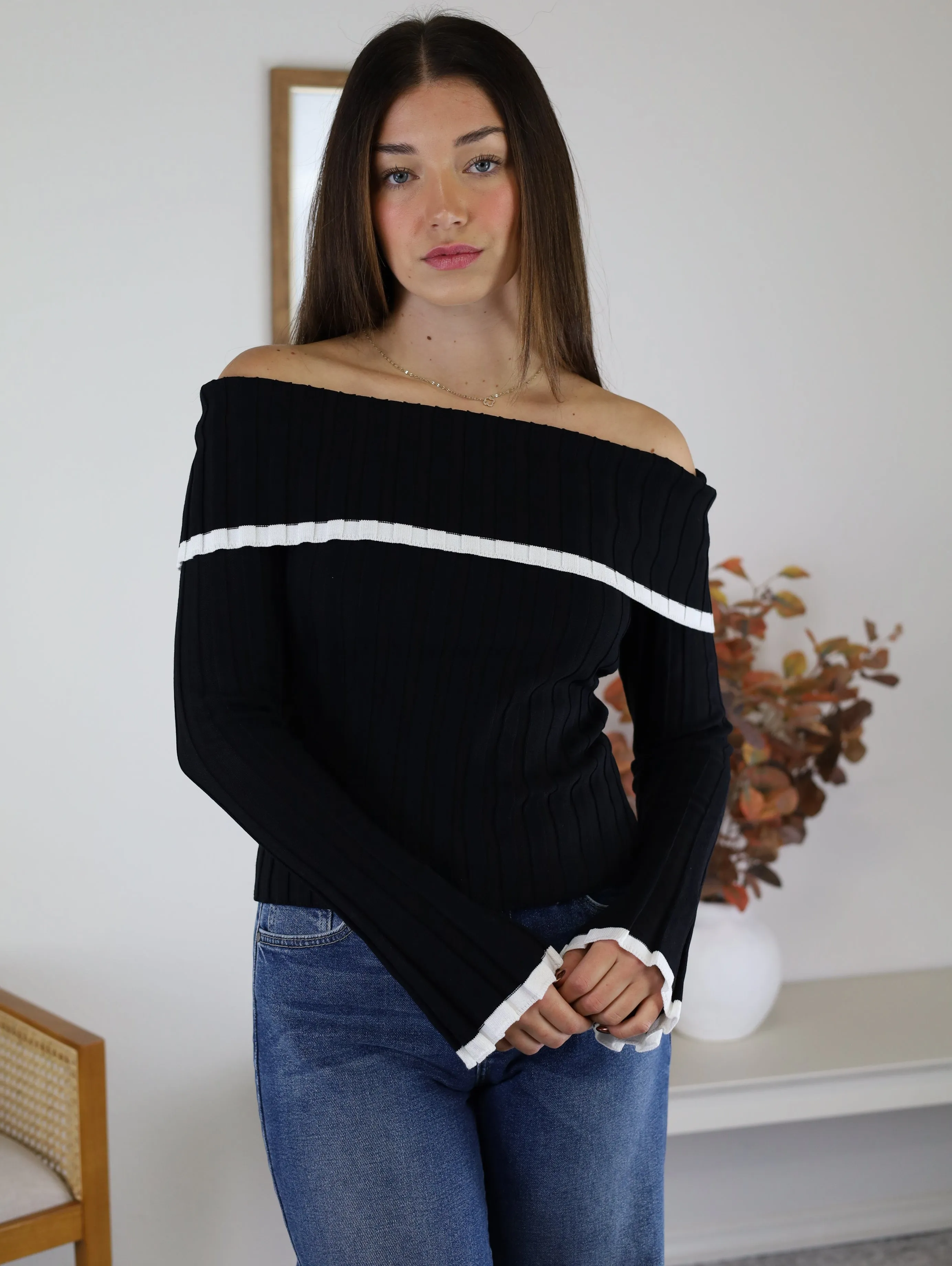 Channie Off Shoulder Sweater