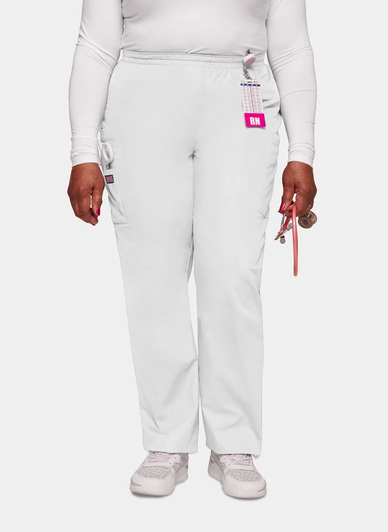 Cherokee Unisex Elasticated Scrub Trousers - White