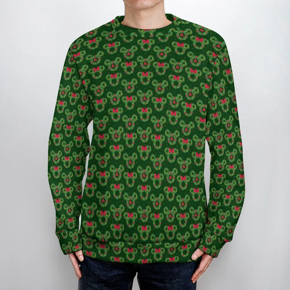 Christmas Wreaths Unisex Crewneck Sweater