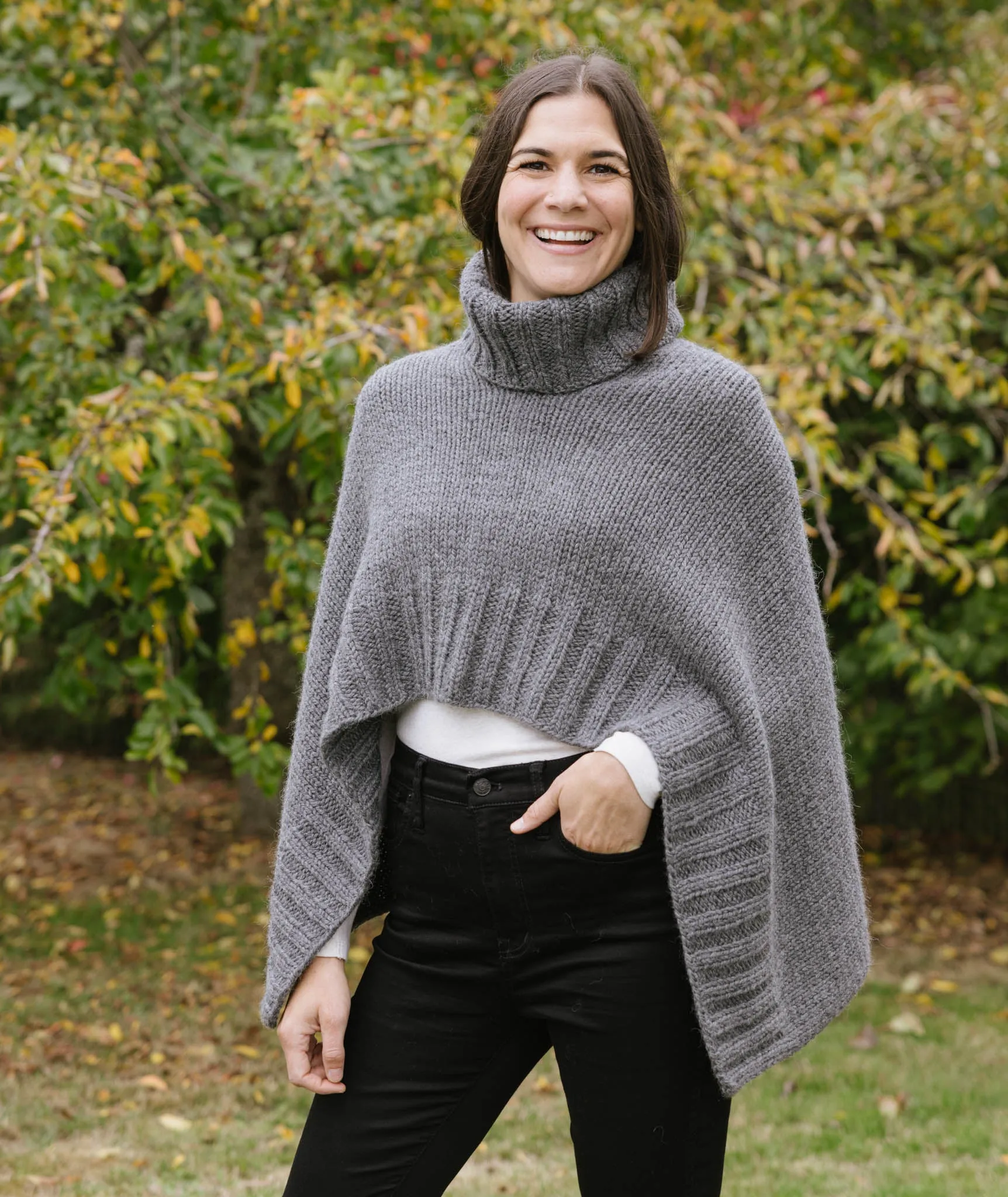 Chunky Seamless Poncho Using Wool and the Gang Alpachino Merino