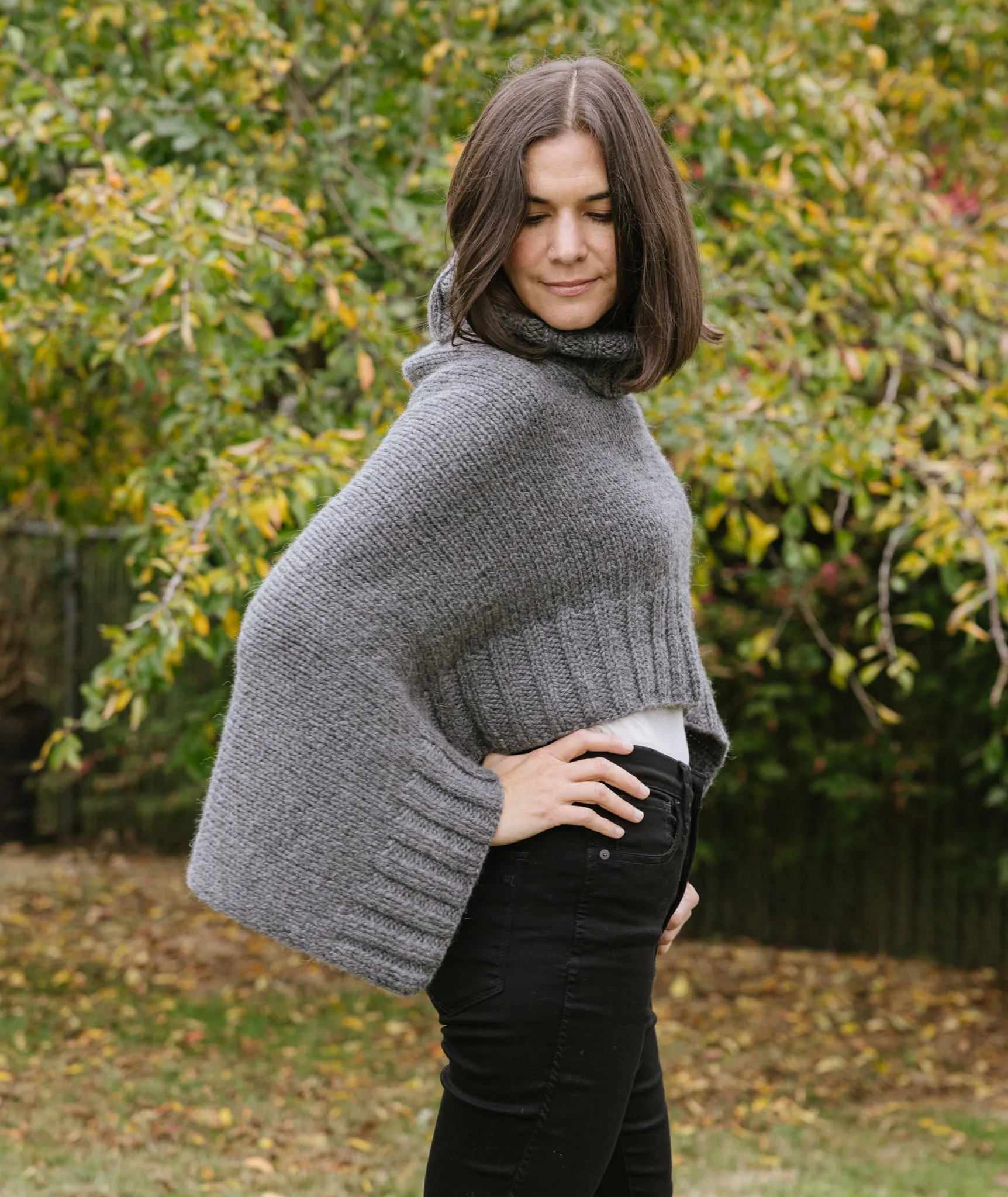 Chunky Seamless Poncho Using Wool and the Gang Alpachino Merino